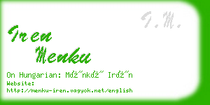 iren menku business card